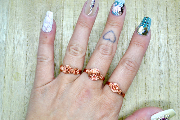 “Copper Spirals” Ring