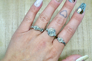 “Silver Spirals” Ring